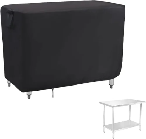 Vista 7 de Cubierta de Mesa al Aire Libre Cuadrada de 18 Pulgadas, Cubierta de Mesa de Patio para Mesa Refrigeradora de Hielo Cubo de Cerveza Keter, Cubierta