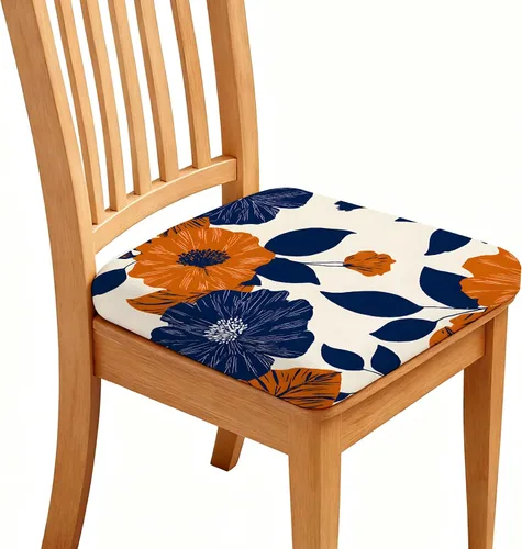 Vista 13 de Fundas de asiento para silla, impermeables, elásticas, estampadas, con lazos elásticos, extraíble, lavable, protector para sillas tapizadas de Negro