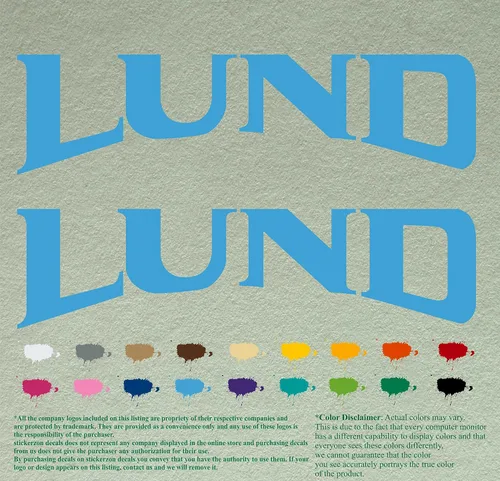 Vista 4 de Pair Lund - Calcomanías de vinilo de repuesto compatibles con lancha, motor fuera de borda, juego de 2 (12 pulgadas, negro 070)