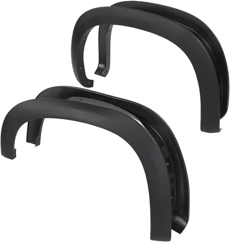 Vista 30 de CROSSDESIGN 4 guardabarros con canards delanteros compatibles con Chevy Camaro ZL1 2010-2015 MB estilo negro