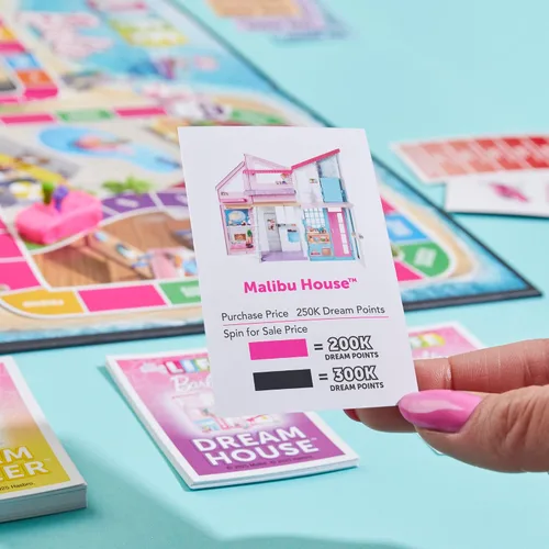 Vista 6 de Hasbro Games The Game of Life: Barbie Edition Juego de mesa A partir de 8 años 2 a 4 jugadores Divertidos juegos familiares para niños