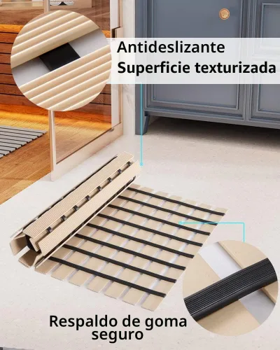 Vista 2 de PADOOR Alfombrilla de Ducha Antideslizante, Alfombrilla de Bañera Resistente Enrollable de Drenaje Rápido Alfombrilla de Bañera Sin Ventosas