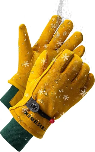 Vista 13 de Guantes de trabajo de jardinería de cuero para niños, guantes de seguridad, diseño reflectante transpirable, para niños para jardinería y exteriores
