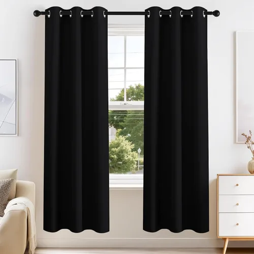 Vista 62 de PONY DANCE Cortinas para Autocaravana de 24 pulgadas de Largo, Cortinas Cortas para Baño y Cocina, Mini Cortinas de Privacidad para Camper