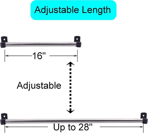 Vista 2 de YYST Percha de jersey antideslizante Soporte de exhibición para armario - 16" a 28" (2)
