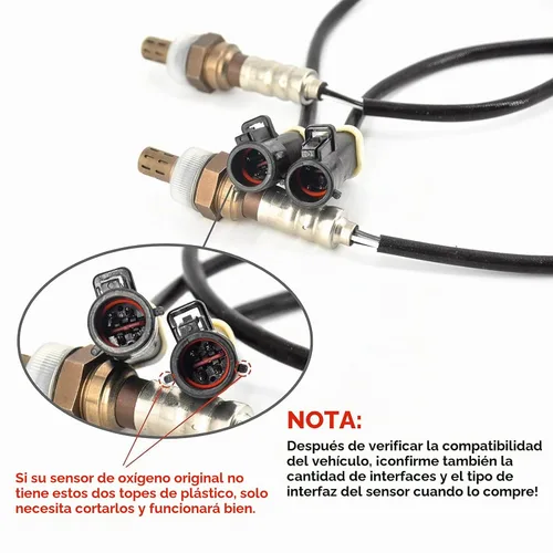 Vista 5 de Sanooer Sensor de oxígeno F150 con sensor de zócalo O2 aguas arriba aguas abajo 2PCS