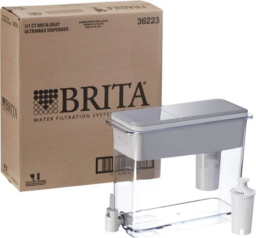 Vista 10 de Dispensador de agua UltraMax de Brita con 1 filtro, libre de BPA, gris, Gris