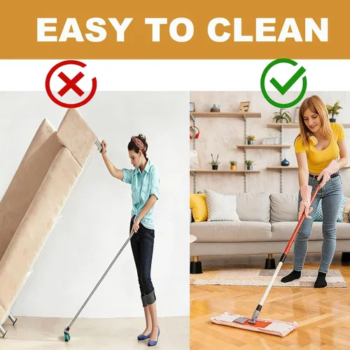 Vista 4 de Paquete de 4 elevadores de cama, elevadores de muebles de 4 pulgadas resistentes, elevadores redondos para muebles, sofá, mesa, dormitorio, cama