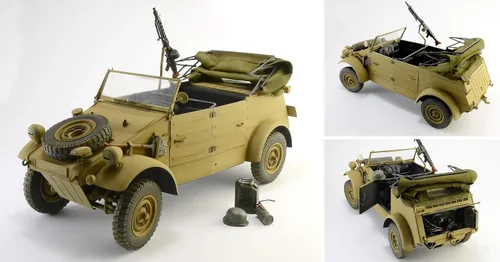 Vista 4 de Italeri 1/9 WW.II Alemán Kubelwagen Type82 Kit de modelo de plástico IT7405, Camo