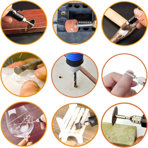 Vista 6 de Uolor Kit de 108 herramientas de grabado, multifuncional, eléctrico, con cable, micro grabador, herramienta giratoria para joyas, vidrio, madera