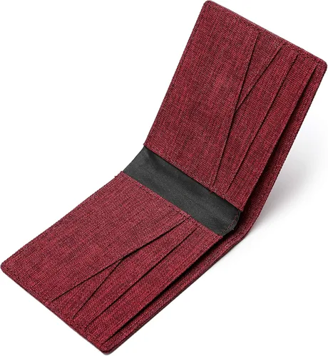 Vista 2 de Cartera de tela minimalista con bloqueo RFID, Minimalista