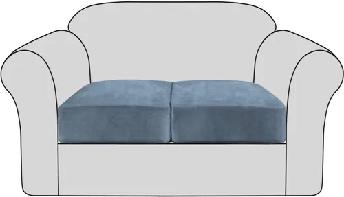 Vista 9 de Fundas de cojín elásticas de terciopelo para sofá, fundas de cojín de felpa suave, protector de muebles, funda de cojín antideslizante con parte