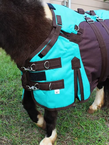 Vista 2 de 48" 1200D Miniatura Weanling Donkey Pony Horse Foal Manta de invierno 51976TL