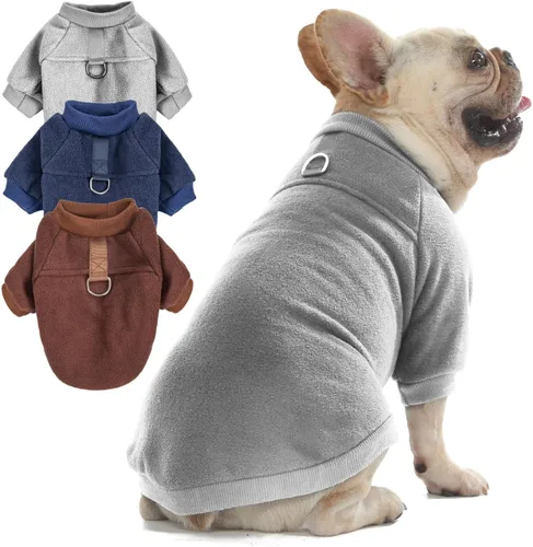 Vista 10 de ChiDogz Ropa para gatos y perros Ropa para perros y gatos Sudadera elástica y cálida para perro, suéter para cachorros y gatos con correa