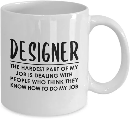 Vista 2 de Regalos de agradecimiento para taza de café de diseñador, taza de té, desarrollador gráfico UX, artista, diseño de interiores, departamento creativo