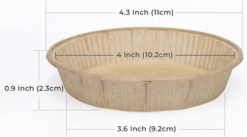 Vista 3 de Bake Choice - Juego de 200 mini moldes de papel para tartas de 4 pulgadas, desechables Non-stick, Unbleached, Mini Quiche Pans,Oven safe