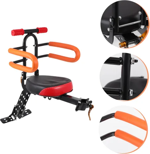 Vista 3 de SUPVOX Silla de bicicleta montada en la parte delantera para niños, fácil instalación, diseño cómodo