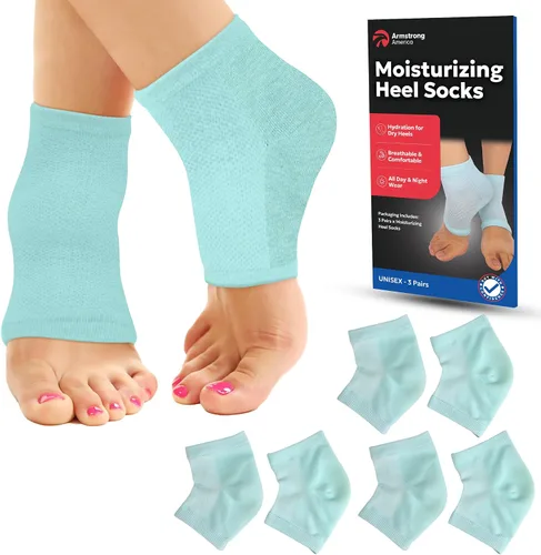 Vista 19 de Calcetines hidratantes para hombres y mujeres Tratamiento de talón agrietado con aloe vera Removedor de callos de talón hidratante Calcetines