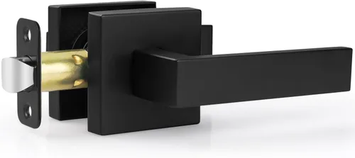 Vista 17 de Estmoon Cerraduras de puerta para puerta delantera, manija de puerta exterior negro mate y cerradura de cerrojo de un solo cilindro, manija