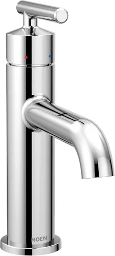 Vista 12 de Moen Gibson 6145BZG - Grifo de lavabo de baño moderno de un solo orificio dorado bronce con placa opcional, 6145BZG