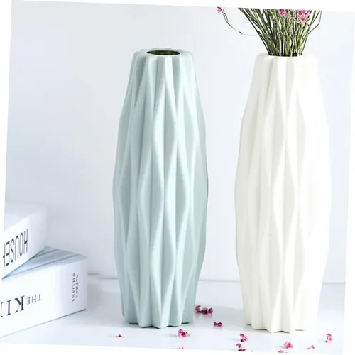 Vista 9 de Artibetter Jarrón con forma de libro, centros de mesa de boda, centros de mesa altos, jarrones modernos, jarrón de cerámica de cerámica, decoración