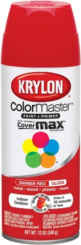 Vista 8 de Krylon K05160202 ColorMaster Pintura + imprimación, plana, negro, 12 onzas
