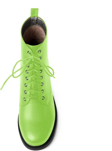 Vista 121 de ROSERWISH Botas altas de tacón bajo y grueso para mujer, con cordones, cómodas, modernas, con puntera redonda, de 2.5 pulgadas