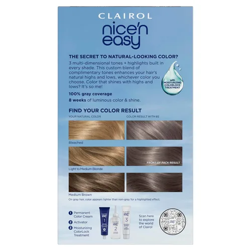 Vista 66 de Clairol Nice'n Easy - Tinte permanente para el cabello, color castaño medio 5, paquete de 3 unidades 5 Marrón medio