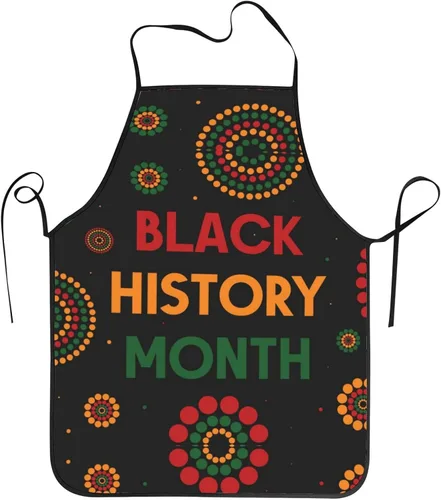 Vista 2 de I Am Black History Month Delantal para mujeres y hombres, delantales ajustables para decoración de cocina, cocina, fiesta de vacaciones