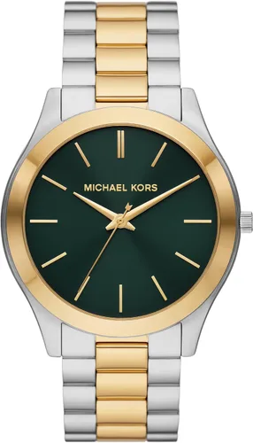 Vista 15 de Michael Kors Reloj de gran tamaño Slim Runway para hombre, reloj de acero inoxidable para hombres