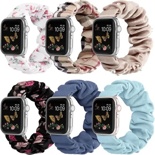 Vista 24 de Recoppa - Correa elástica compatible con Apple Watch de 1.49, 1.61, 1.65, 1.57, 1.73 y 1.77 pulgadas, con bonito estampado, banda elástica
