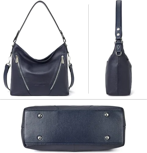 Vista 6 de BOSTANTEN Bolso de cuero para mujer, diseño de bolsos de hombro, Hobo