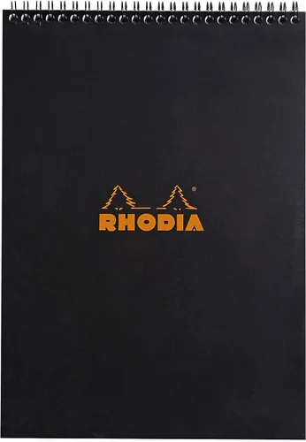 Vista 8 de Rhodia Bloc de notas encuadernado con alambre, A4, punto - negro (185039C)