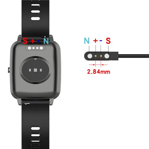 Vista 2 de Cable de carga USB para reloj inteligente compatible con Letsfit ID205L / ID205S / EW1 / 1W1 para reloj inteligente Vigorun ID216 / ID205S