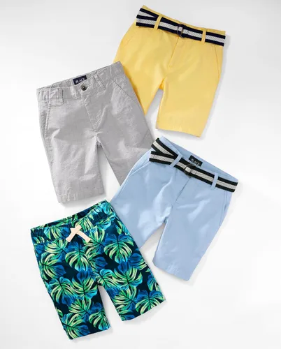 Vista 3 de The Children's Place Pantalones cortos chinos con cinturón para niño