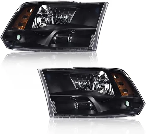 Vista 11 de PIT66 Conjunto de faros delanteros compatible con Dodge Ram 1500 2500 3500 2009-2012 (solo compatible con modelos de faros cuádruples) lente