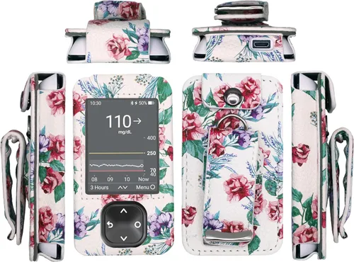Vista 9 de Funda de piel diseñada con clip y protector de pantalla (incluye para receptor Dexcom G7/G6 (BEL-1)