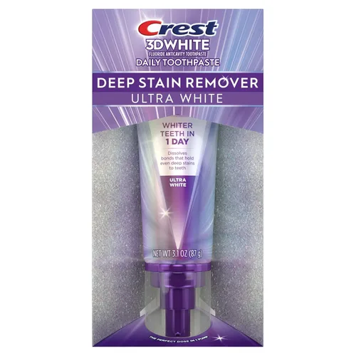 Vista 12 de Crest 3DWhite Brilliance Deep Stain Remover Ultra White Pasta Dental - 3.1oz