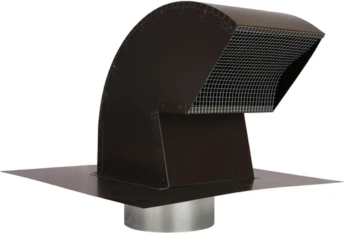 Vista 7 de Rejilla de ventilación de techo pintada con cuello de ganso con extensión (4 pulgadas, negro)