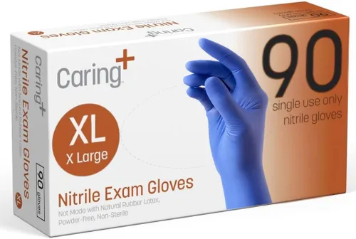 Vista 9 de Nitrile Exam Gloves, Powder Free and Not Made with Natural Rubber Latex Large (paquete de 100)