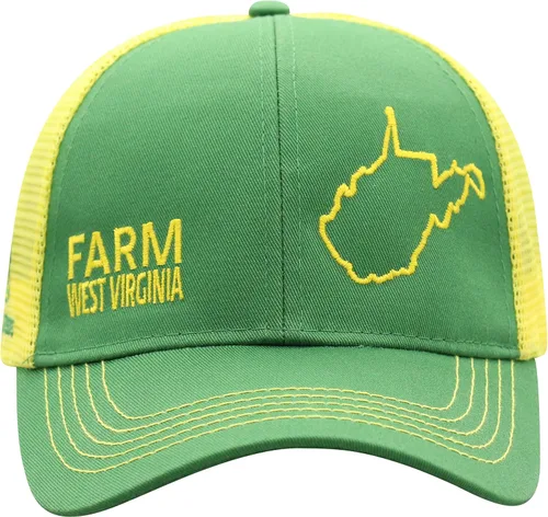 Vista 118 de John Deere Gorra de béisbol con logotipo y malla trasera con contraste, para hombre