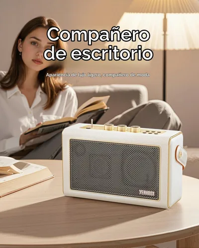 Vista 4 de YEAHBOX Starro - Altavoz Bluetooth de 3 vías con doble DSP, Bluetooth 5.3, graves y agudos ajustables, modo de ruido blanco, control de aplicación