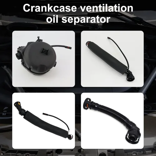 Vista 3 de Juego de 4 mangueras de respiración de cárter + separador de aceite para BMW 1 (E87) 2003-2013 3 (E90) 2004-2012 3 Touring (E91) 2004-2012 5 (E60)