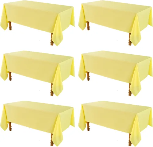 Vista 68 de VidaFete - 1 paquete de mantel cuadrado de 52 x 52 pulgadas, manteles resistentes a las manchas y arrugas, de poliéster, para mesa de comedor