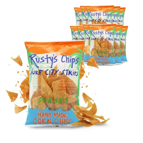 Vista 9 de Rusty's Chips - Chips de maíz crujientes saludables hechos a mano con chile y lima, sin conservantes - Snacks sin gluten, sin transgrasas, sin OMG