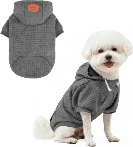 Vista 92 de BEAUTYZOO - Sudadera con capucha para perros con agujero para correa y bolsillo, suéteres para perros pequeños, medianos y grandes, niños y niñas