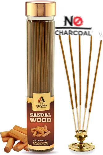 Vista 10 de The Aroma Factory Agarbatti for Pooja, Attar Jannat Ul Firdaus Perfume Varillas de incienso, sin carbón y bajo contenido de humo, Agarbatti