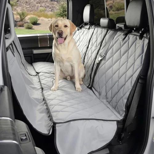 Vista 12 de 4Knines - Funda de asiento trasero con hamaca de camioneta de doble cabina, impermeable (color negro, lado del conductor) Fits Dodge Ram, Nissan