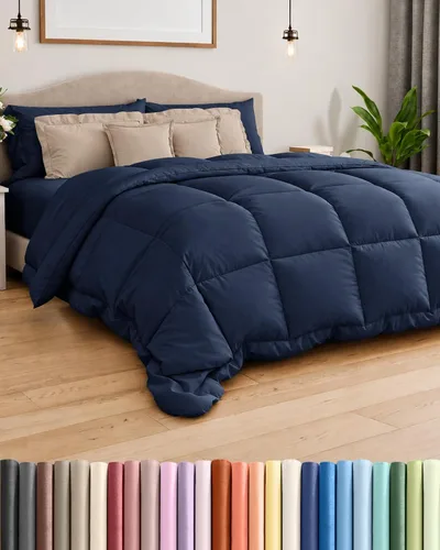 Vista 22 de Comforter Twin Size - Down Alternative Duvet Insert - White, 68" x 88" 01-Blanco