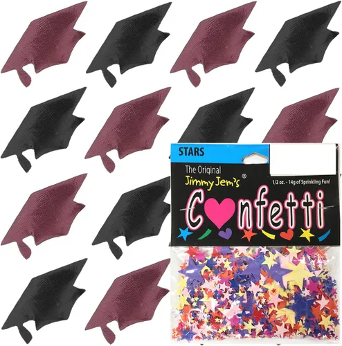 Vista 162 de Confetti Grad Cap Negro, Azul Marino Combo - 2 bolsas de media onza (1 oz)